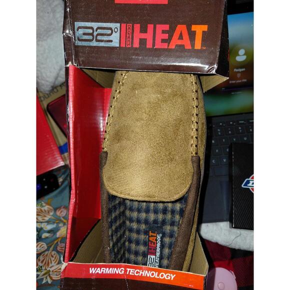 Memory foam thirty two heat men\'s indoor outdoor slippers